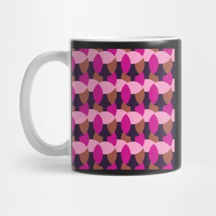 Pink Purple Gold Mid Mod Circles Mug